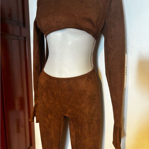 So real jumpsuit cutout onepiece catsuit jumper romper open cutout stomach new - Picture 1 of 7